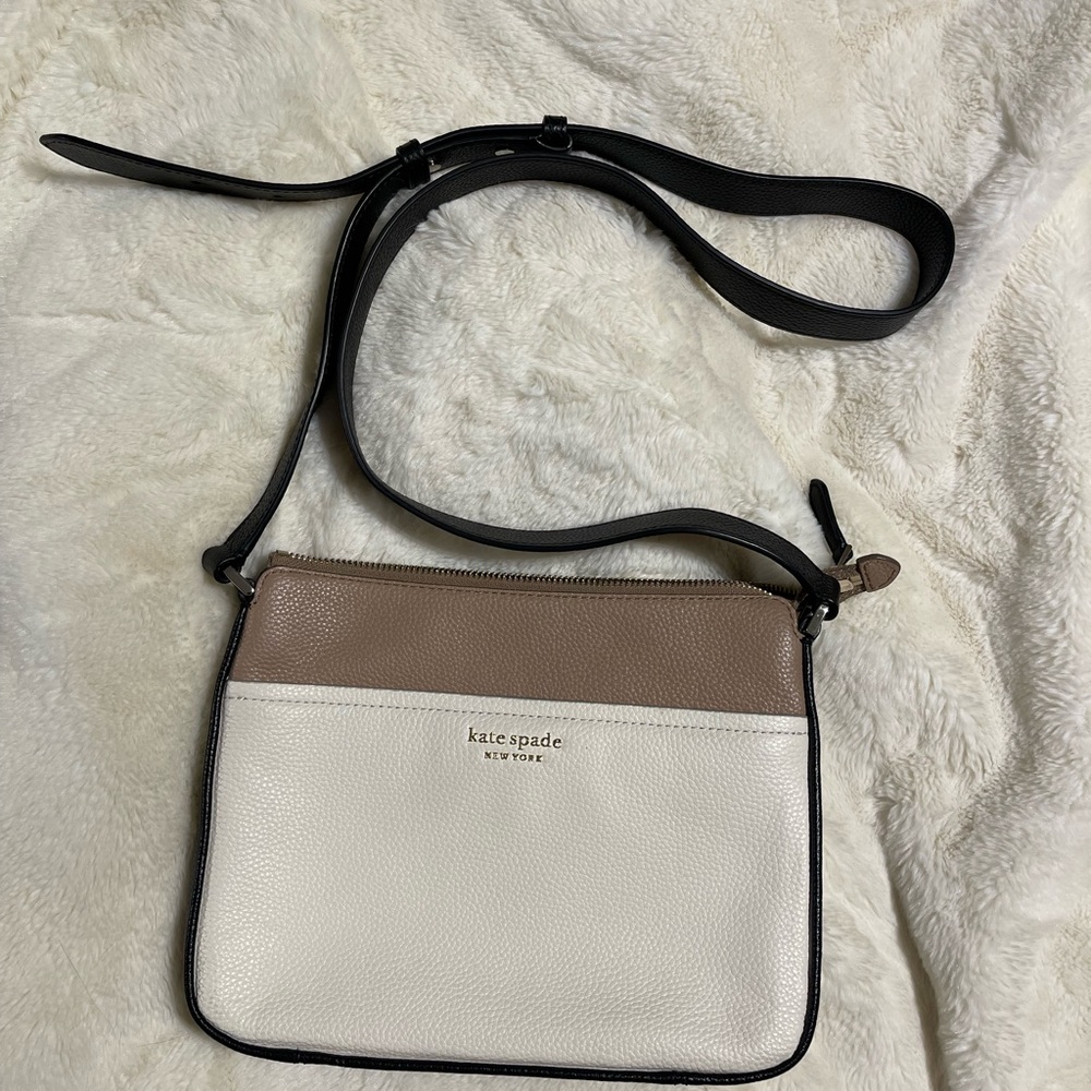 Kate Spade Cream and Brown Crossbody Bag